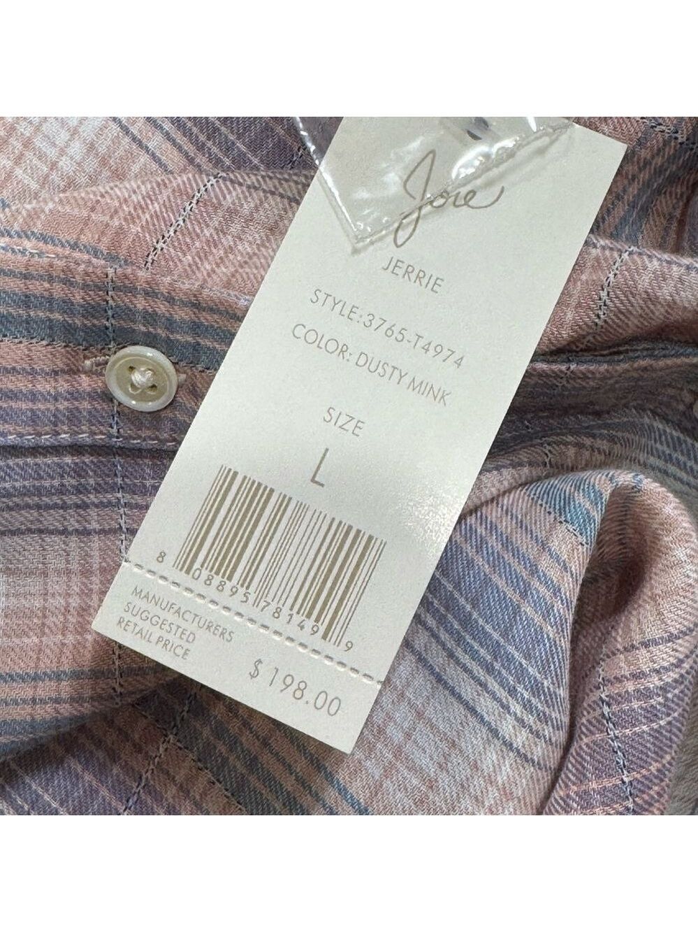 JOIE JERRIE BUTTON DOWN. DUSTY PINK. - Picture 10 of 10